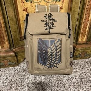 Anime-Inspired Tan Backpack